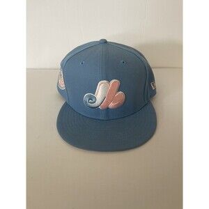 New Era - Hat Club Montreal Expos Size 7 5/8 Pink Brim " Cotton Candy Pack " MLB